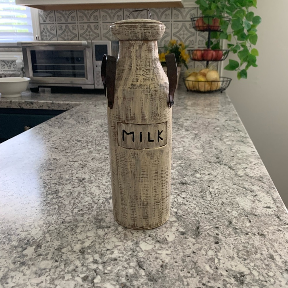 Rustic Cream Milk Canister